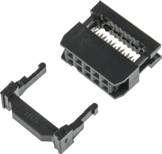 Actual product image Rs Pro IDC connector Socket 90° angled, 10-pin / 2-row, pitch 2.54mm