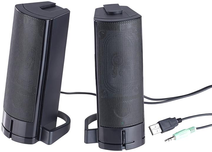Actual product image Auvisio 2in1 PC stereo speaker and soundbar