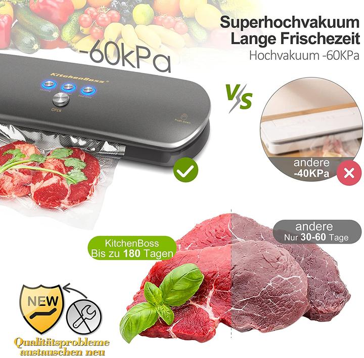 Produktbild KitchenBoss 3-in-1 Vakuumiergerät G200 (Grau)