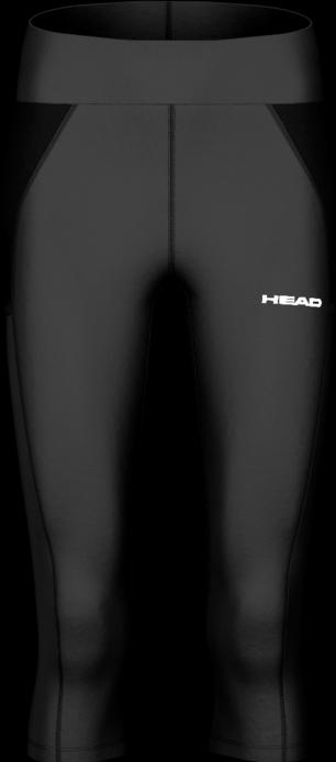 Head Tech 3/4 Tights Black Woman (XS)