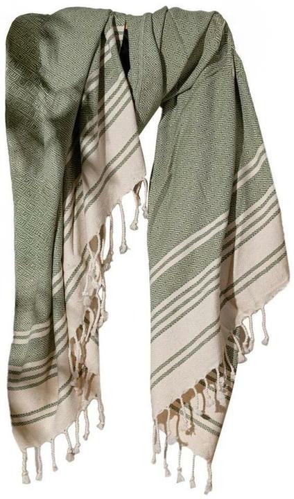 Actual product image Foutastic Strandtuch New Diamond Dark Green, Schnelltrocknend: Ja (90 x 170 cm)