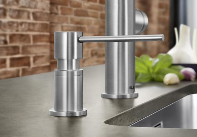 Image du produit Blanco LATO Distributeur de produit à vaisselle satin platinum | Compatible avec tous les robinets de