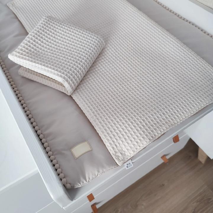 Actual product image Baby-Nest Boho changing mat including two removable waterproof pads |Beige (80 x 75 cm)
