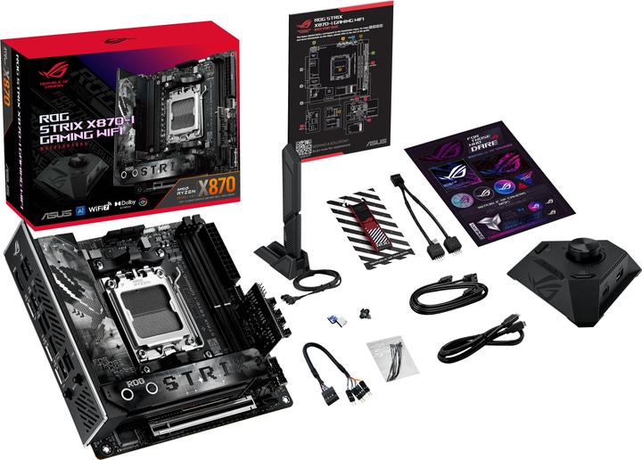 Productafbeelding ASUS ROG STRIX X870-I GAMING WIFI (mITX, X870, AM5, DDR5) (AM5, AMD X870, Mini-ITX)