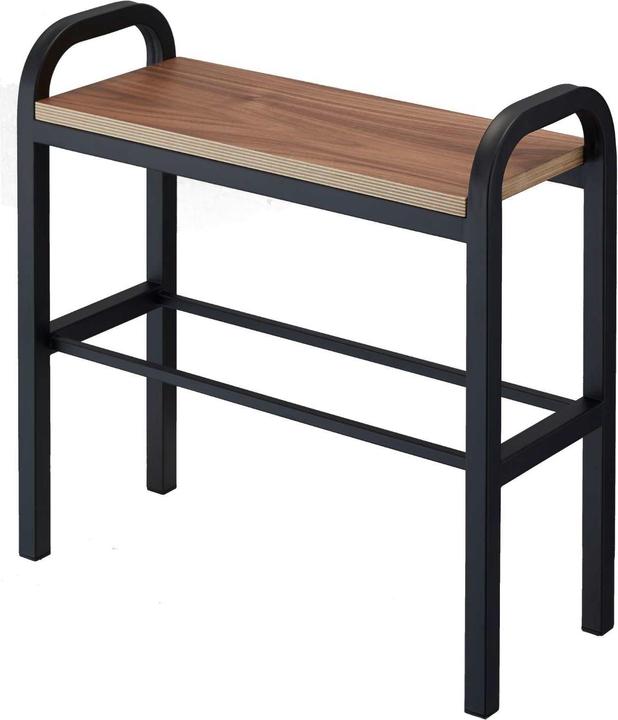 Actual product image Yamazaki shoe rack with wooden board - Tower - Black (4788)