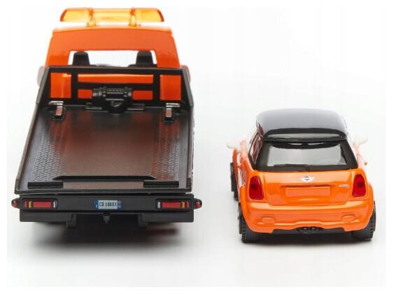 Actual product image Bburago Street Fire Truck W Mini Cooper S 1:43