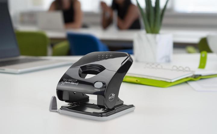 Produktbild Rapesco X5-40ps ECO Less Effort 2-fach Locher, mit antibakteriellem Schutz Germ-Savvy (schwarz)