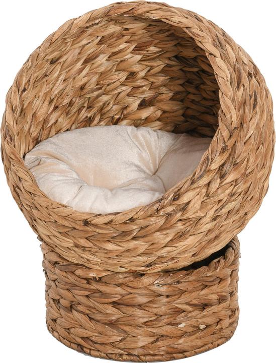 Actual product image PawHut Cat house made of rattan weave (Cat)