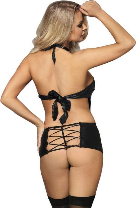 Actual product image Subblime Crossed Straps Fetish Corset L / XL (L, XL)