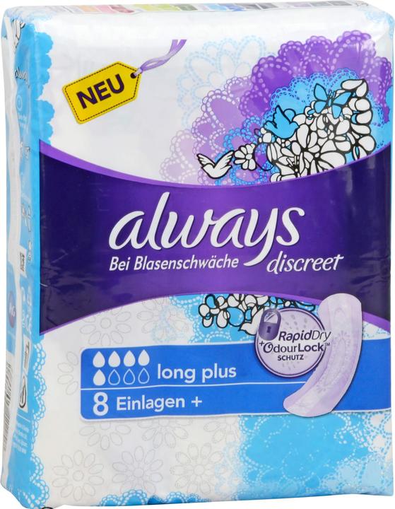 Actual product image Always Discreet Incontinence Pads Plus Long Plus (8 x, Large)