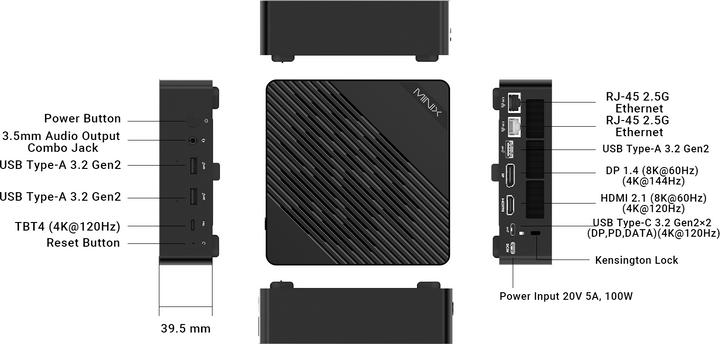 Actual product image Minix Elite EU512-AI (Intel Core Ultra 5 125H, 16 GB, 512 GB, Intel Arc Graphics)