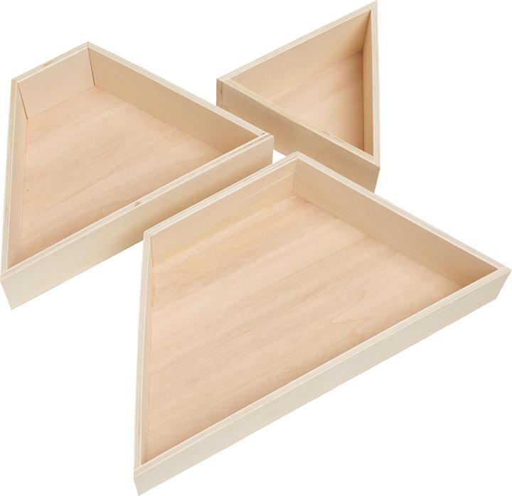 Image du produit Rico Design Set de boîtes en bois de sapin, contreplaqué