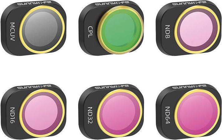 Actual product image Sunnylife 6 Lens Filters MCUV, CPL, ND8/16/32/64 for DJI MINI 4 PRO (Drone filters, DJI Mini 4 Pro)