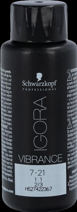 Produktbild Schwarzkopf Professional Igora Vibrance - 7-21 Mittelblond Asch Cendré (Blond, Grau)