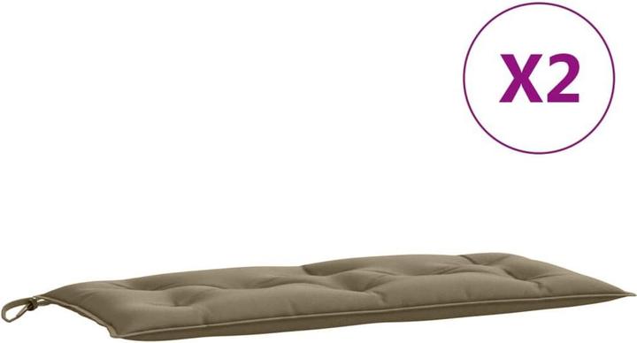 Actual product image VidaXL Garden bench cushions 2 pcs. fabric (100 x 50 x 7 cm)