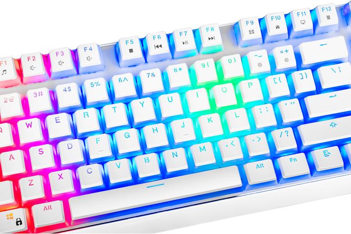Actual product image Modecom VOLCANO LANPARTY RGB PUDDING EDITION White gaming keyboard Blue US (US, Cable)