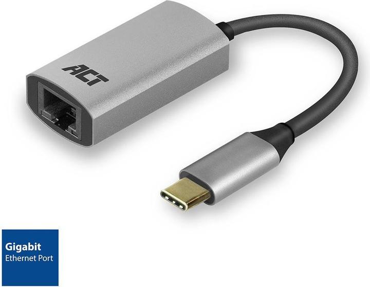 Produktbild USB-C Gigabit network adapter USB-C- RJ45 GIGA ETHERNET 0.14 (Ethernet, RJ45 Gigabit Ethernet (1x))