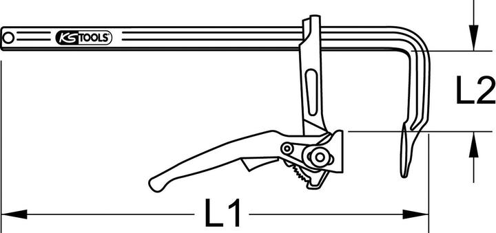Produktbild KS Tools Ganzstahl-Schnellspann-Schraubzwinge (160 mm)