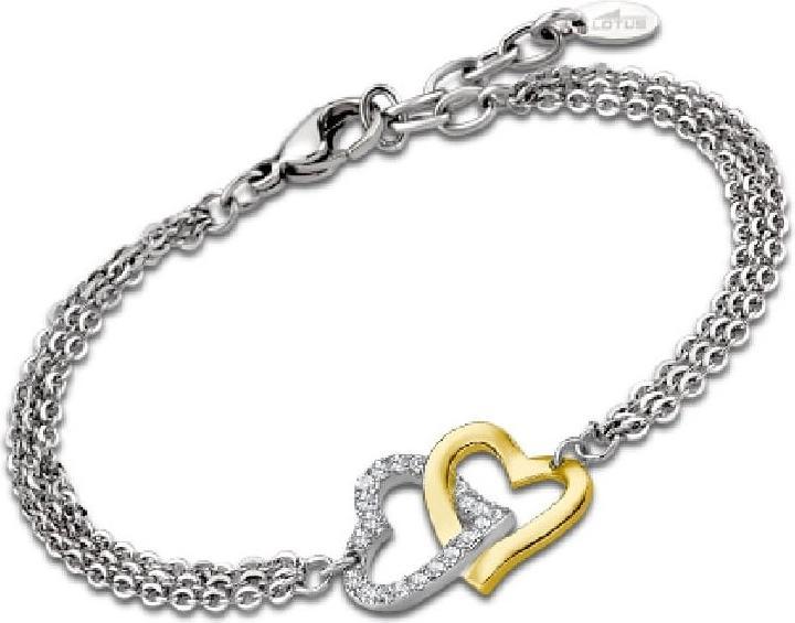 Actual product image Lotus Romantic steel bicolour bracelet Woman's Heart LS2117-2 / 1 (Stainless steel)