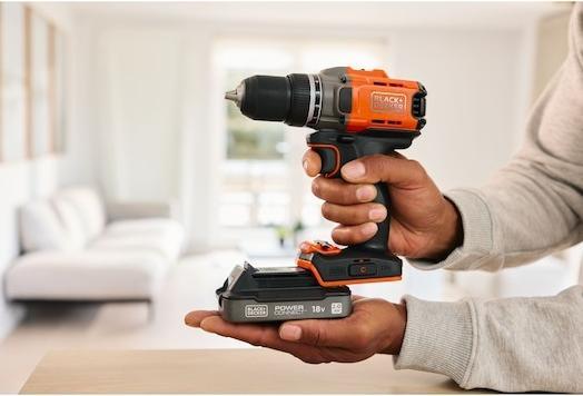 Actual product image Black & Decker Black&Decker cordless drill driver 18V, without battery BCD382XN (Rechargeable battery operated)