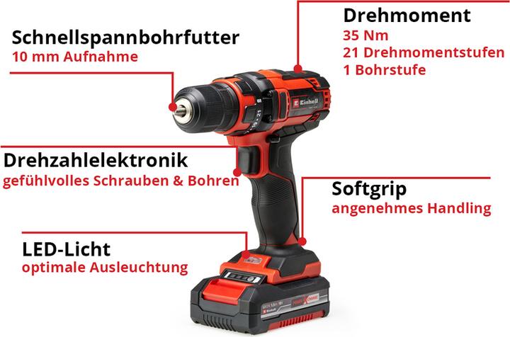 Actual product image Einhell TC-CD 18/35 Li (Rechargeable battery operated)