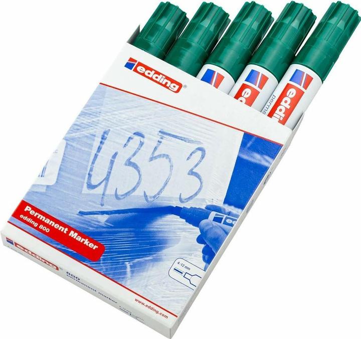Image du produit Edding Marqueur permanent 800 (Vert, 12 mm, 5 x)