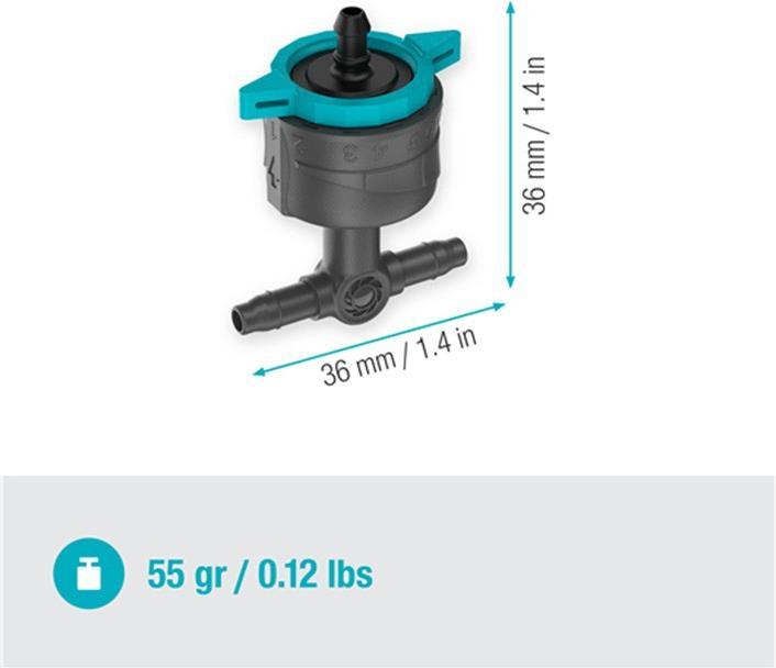 Produktbild Gardena Regulierbarer Reihentropfer (5x) (Tropfbewässerung Tropfer)