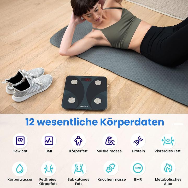 Image du produit Etekcity Digitale Körperfettwaage mit Bluetooth und App-Unterstützung (180 kg)
