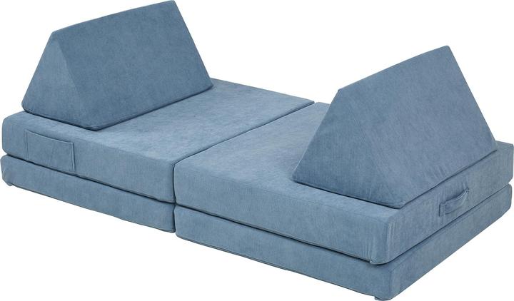 Actual product image En.Casa Spielsofa Norhulta 5-tlg. 120x66x46 cm Cord Blau (Children sofa)