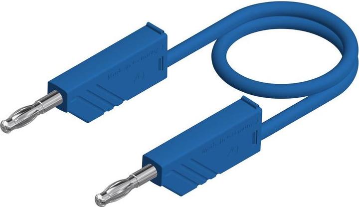Hirschmann Test & Measurement Laborkabel Silikon 10A Messing verzinnt 500mm 1mm² Blau