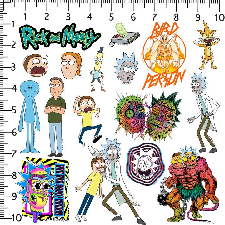 Produktbild Rick And Morty Aufkleber Deluxe 100erPack Vinyl