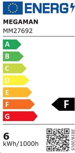 Energy Label Megaman GX53 LED Warm Reflector (GX53, 6 W, 520 lm, 1 x, F)