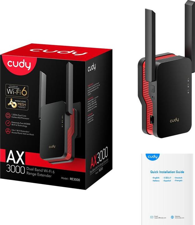 Produktbild Cudy RE3000 (2402 Mbit/s, 574 Mbit/s)