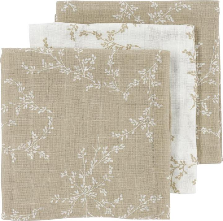 Actual product image Meyco 3-pack gauze nappies Branches sand (70 cm, 70 cm)