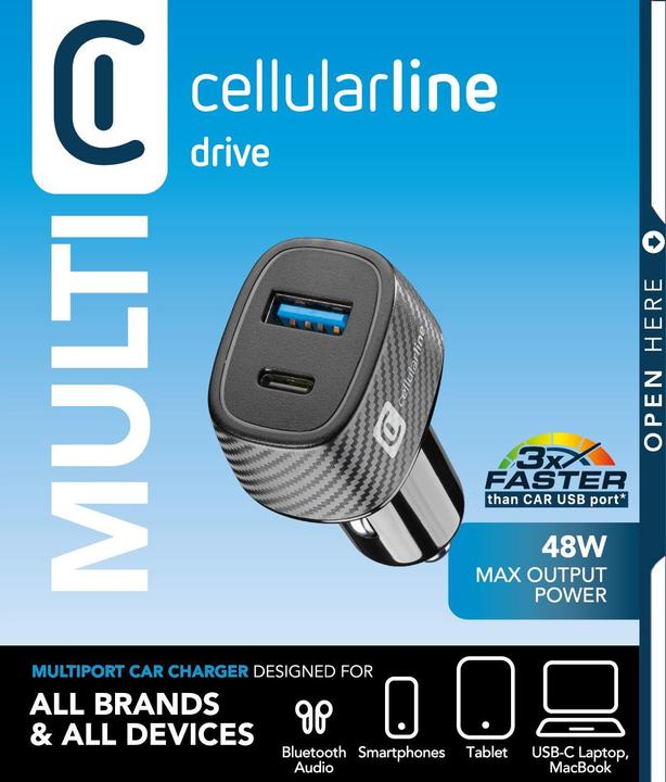 Actual product image Cellularline Car Multipower Ultra - iPhone, Samsung, Xiaomi, Oppo and other Smartphones and Tablets