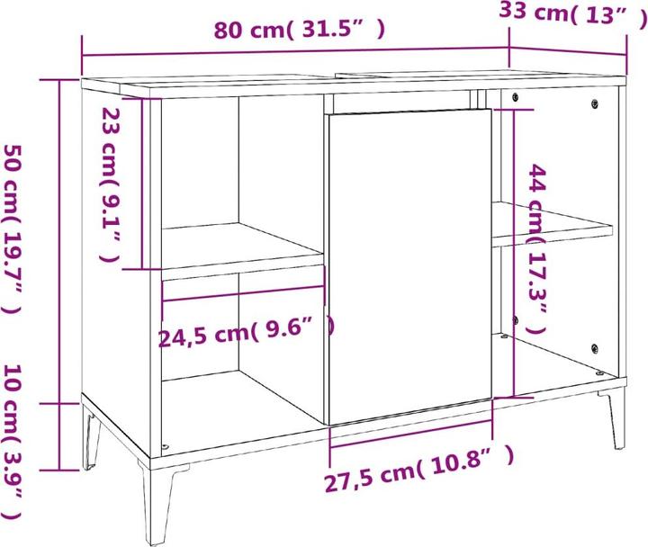 Produktbild VidaXL Ranice (80 x 33 x 60 cm)