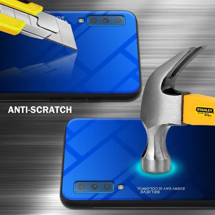 Image du produit Cadorabo Couverture en verre TPU 2 couleurs (Samsung Galaxy A7 (2018))