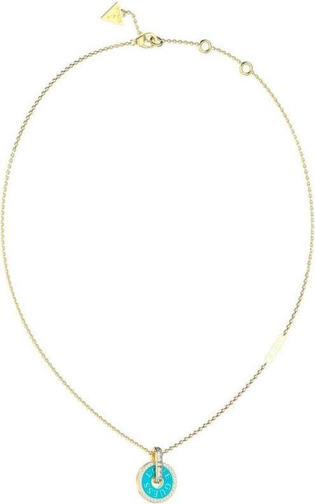Guess Fashion Gold Plated Necklace Love JUBN04077JWYGTQT/U (Stahl)