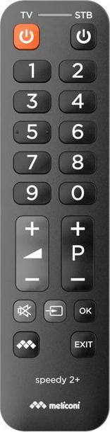 Produktbild Meliconi Speedy 2+ IR-Funk-TV-Fernbedienung, TV-Tuner, Set-Top-Box TV-Tasten (Universal Fernbedienung)