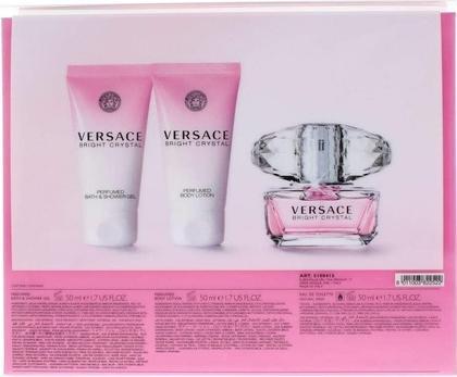 Versace Bright Crystal Eau De Toilette 50ml Körperlotion Duschgel Geschenkset für Sie