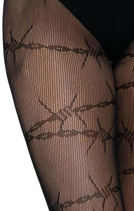 Image du produit Leg Avenue Collants résille avec aspect fil de fer barbelé (Taille unique)