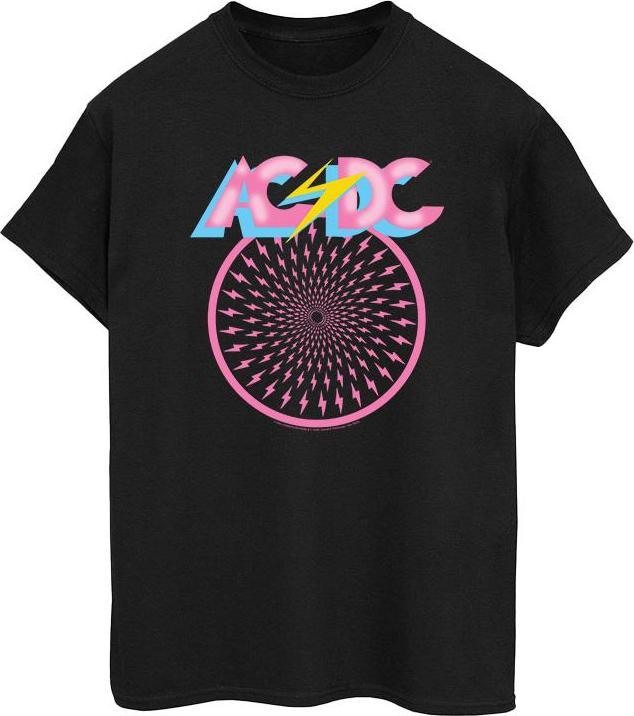 AC/DC Flash Circle Boyfriend Fit TShirt