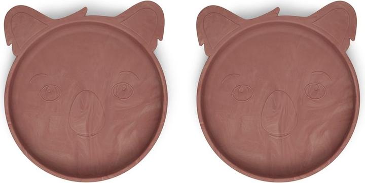 Image du produit Nuuroo Set d'assiettes en silicone Koala Marbre Rouge