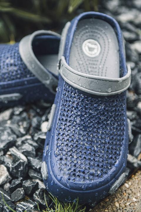 Produktbild Westfalia Freizeitpantolette mit herausnehmbarem Fussbett, Farbe marine/silber, Gr.43 (43)