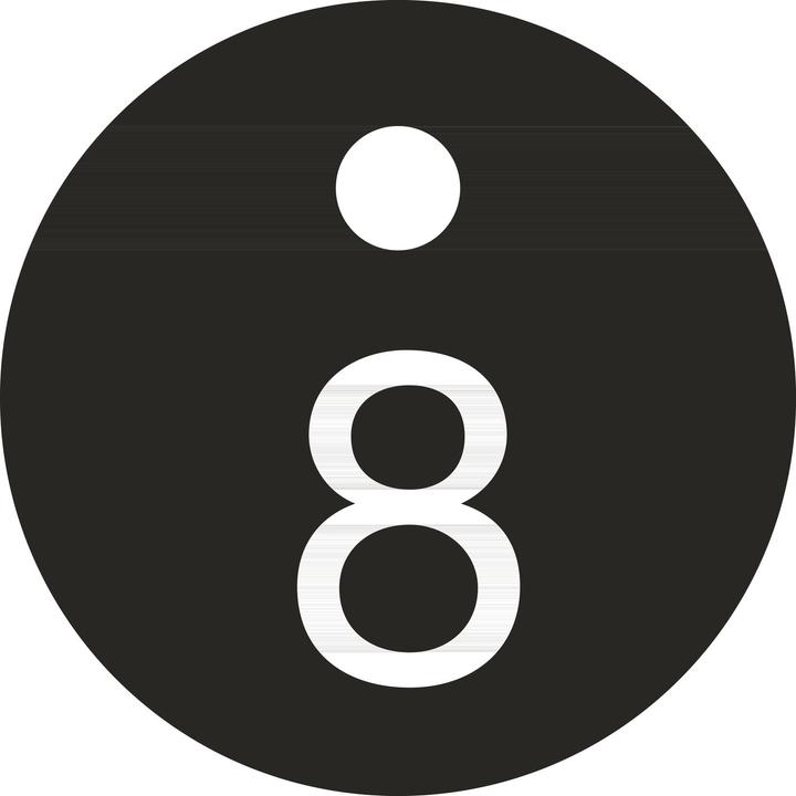 Produktbild Reiher Schlüsselnummer - ø 25, Nummer 8, Aluminium schwarz eloxiert
