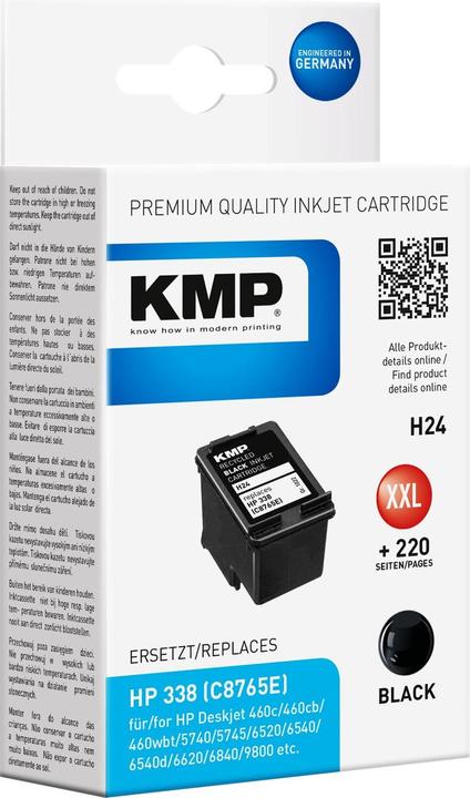 Produktbild KMP H24 Tintenpatrone kompatibel mit HP C 8765 E (BK)