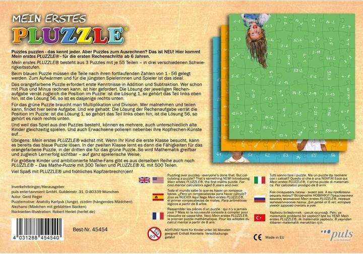 Valeurs nutritives et ingrédients PLUZZLE® Mon premier puzzle de maths 3x56 pièces (55 pièces)