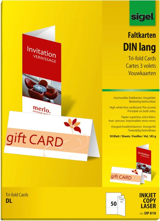 Actual product image Sigel Folded cards (A4, 185 g/m², 50 x)