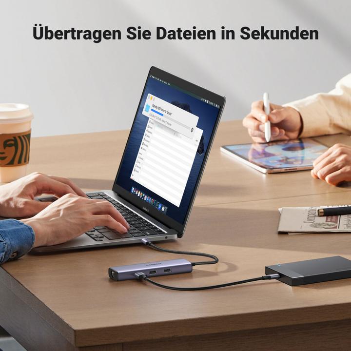 Actual product image Ugreen CM512 (USB-C, 6 Ports)
