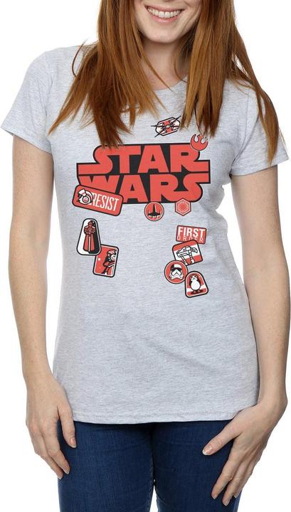 Immagine prodotto Star Wars The Last Jedi Badges Maglietta Donna (L)